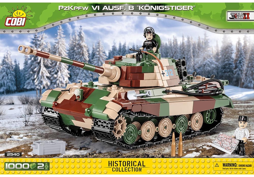 Voorkant van de Cobi 2540 bouwset World War II Historical Collection PzKpfw VI Ausf. B Konigstiger tank