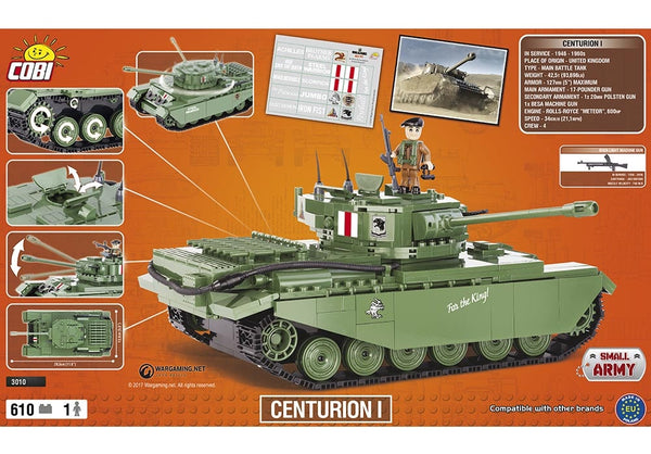 Achterkant van de Cobi 3010 bouwset world of tanks Centurion 1 tank