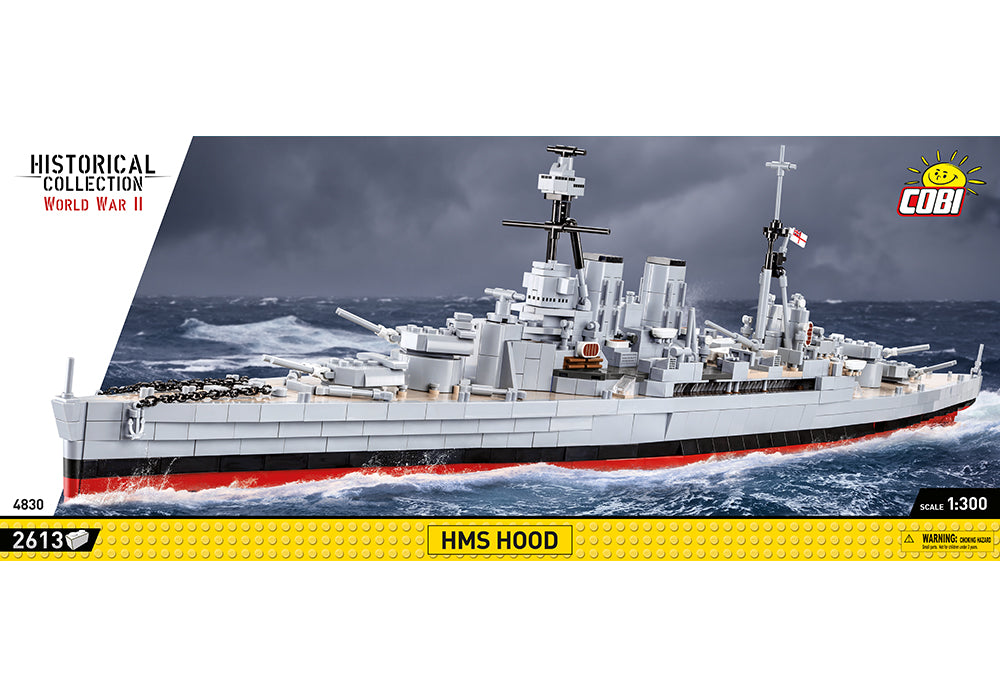 Voorkant van de bouwset Cobi 4830 HMS Hood World War 2 Historical Collection Britse slagkruiser