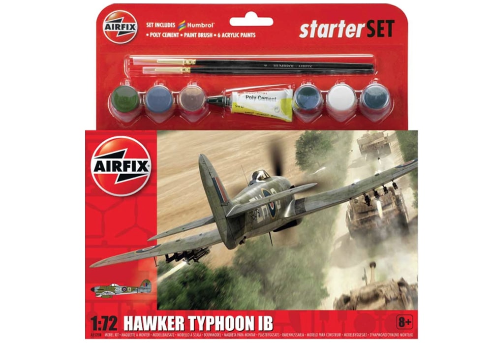 Airfix Starter Set: Hawker Typhoon IB jachtbommenwerper modelbouwset (A55208)