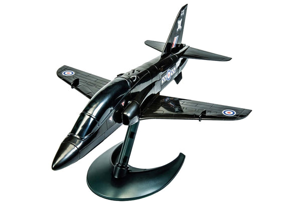 Vliegtuig op modelstandaard van Airfix J6003 Quickbuild bouwset Hawk straaljager