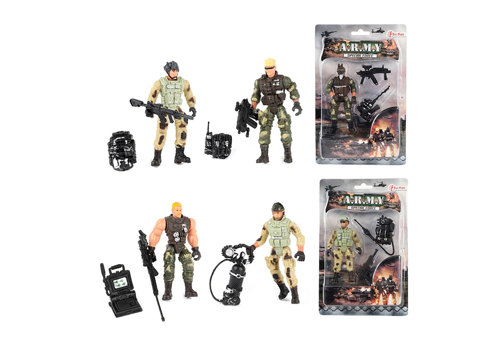 Complete collectie Toi-Toys Army Special Forces zes actiefiguren met specialismes