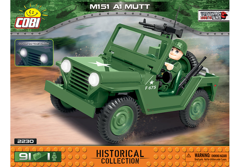 Voorkant van de Cobi 2230 bouwset M151 A1 MUTT jeep Vietnam War