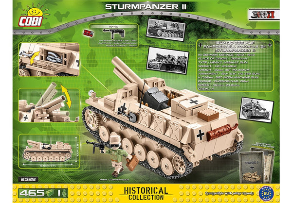 Achterkantkant van de Cobi 2528 bouwset Sturmpanzer II