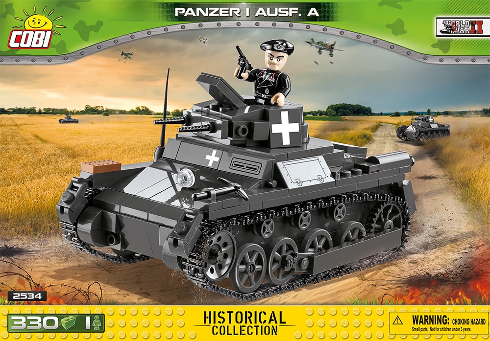 Voorkant van de Cobi 2534 bouwset World War II Historical Collection Panzer I Ausf. A tank