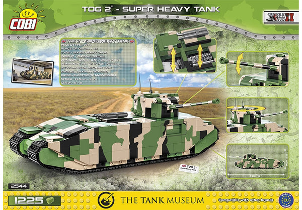 Achterkant van de Cobi 2544 bouwset world war 2 Tog 2* super heavy tank