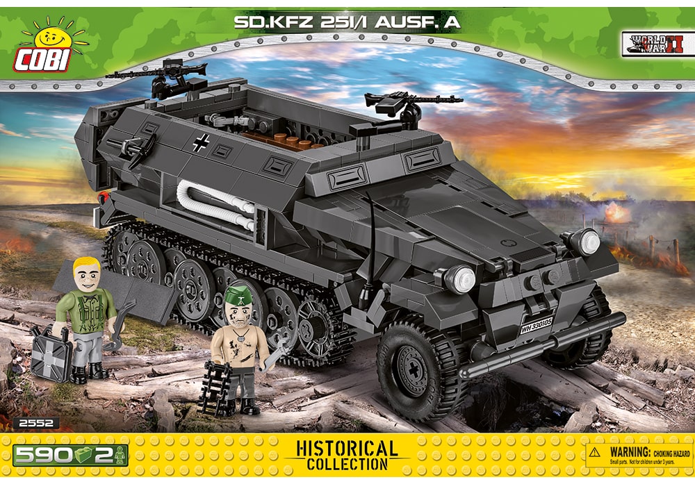 Voorkant van de Cobi 2552 bouwset World War II Historical Collection SD.KFZ 251/1 Ausf. A half-track