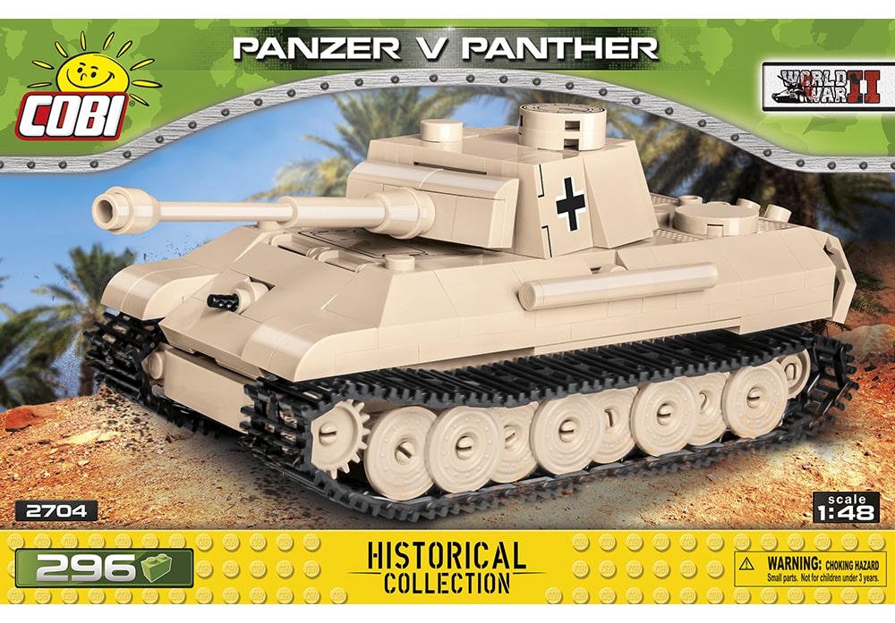 Voorkant van de Cobi 2704 bouwset World War II Historical Collection Panzer V Panther tank