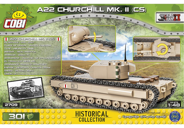 COBI World War II: A22 Churchill MK.2 (CS) tank (2709)