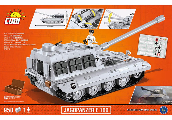 Achterkant van de Cobi 3036 bouwset world of tanks Jagdpanzer E 100 tank