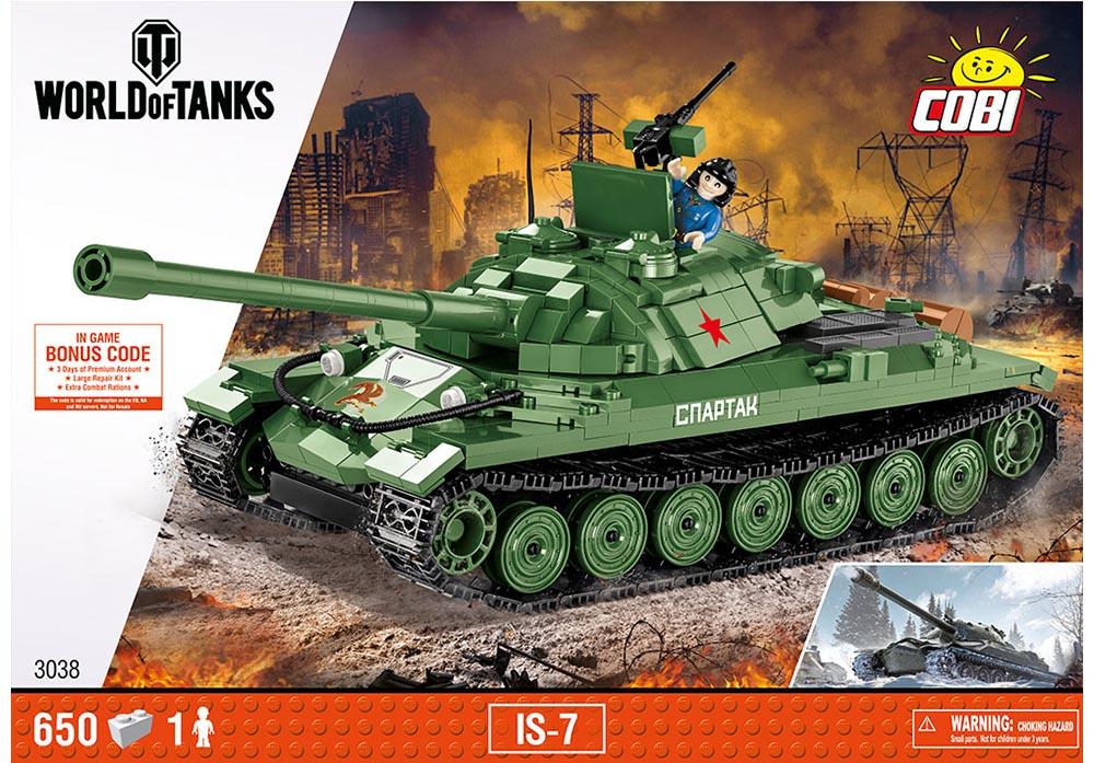 Voorkant van de Cobi 3038 bouwset world of tanks IS-7 tank