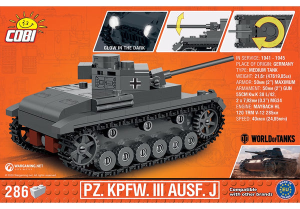 COBI World of Tanks: Panzer III Tank / 1:48 schaal (3062)