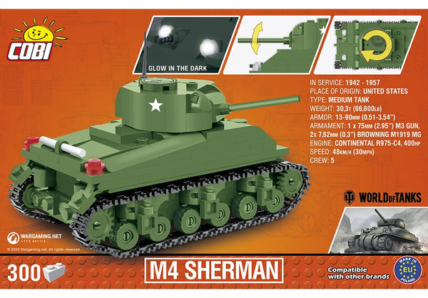 COBI World of Tanks: M4 Sherman Tank / 1:48 schaal (3063)