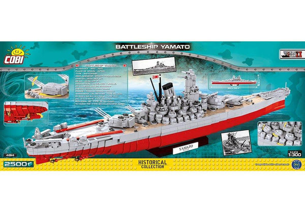 Achterkant van de Cobi 4814 bouwset historical collection world war 2 yamato battleship 