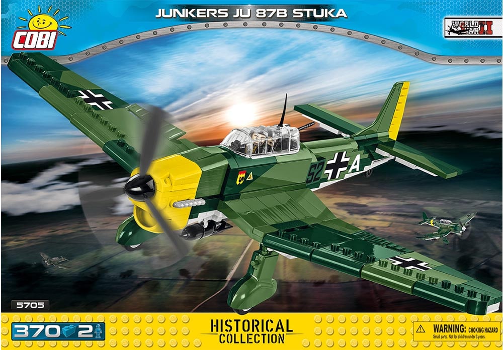 Voorkant van de Cobi 5705 bouwset World War II Historical Collection Junkers JU 87B Stuka duikbommenwerper