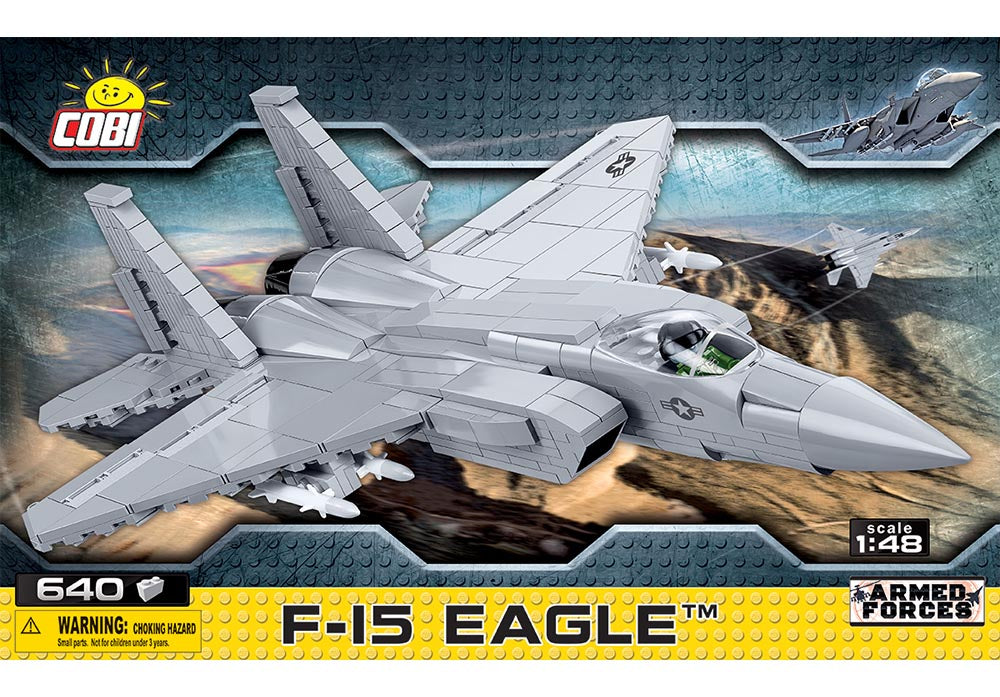 Voorkant van de Cobi 5803 bouwset Armed Forces Collection F-15 Eagle straaljager