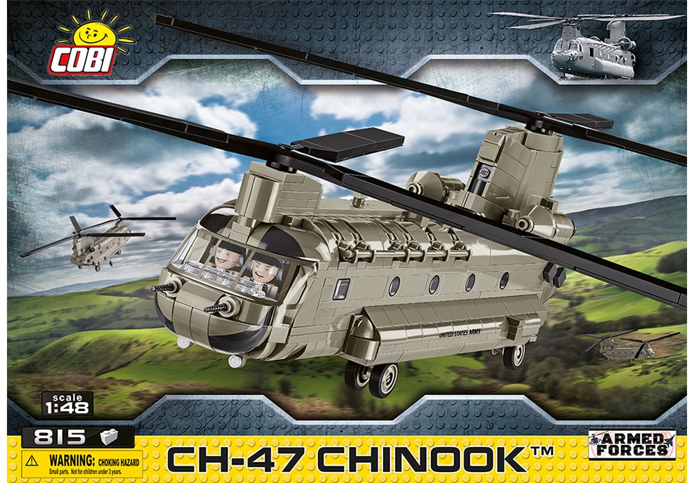Voorkant van de Cobi 5807 bouwset Armed Forces Collection CH-47 Chinook helikopter