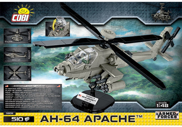 Achterkant van de Cobi 5808 bouwset Armed Forces Collection AH-64 Apache helikopter