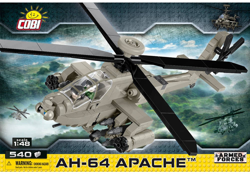 Voorkant van de Cobi 5808 bouwset Armed Forces Collection AH-64 Apache helikopter