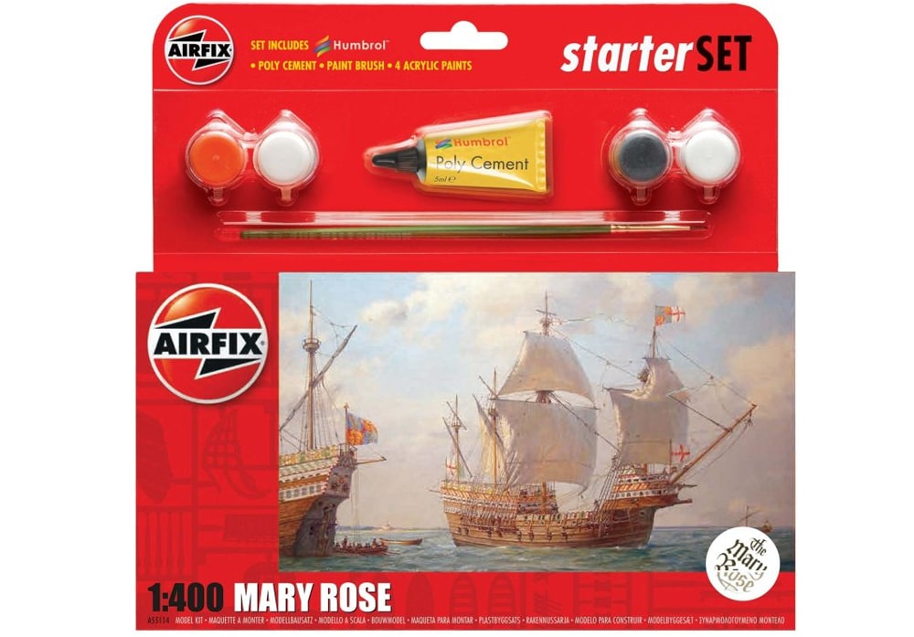 Airfix Starter Set: Mary Rose kraakschip modelbouwset (A55114)