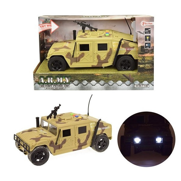 Toi-Toys: Militaire patrouillewagen met licht en geluid