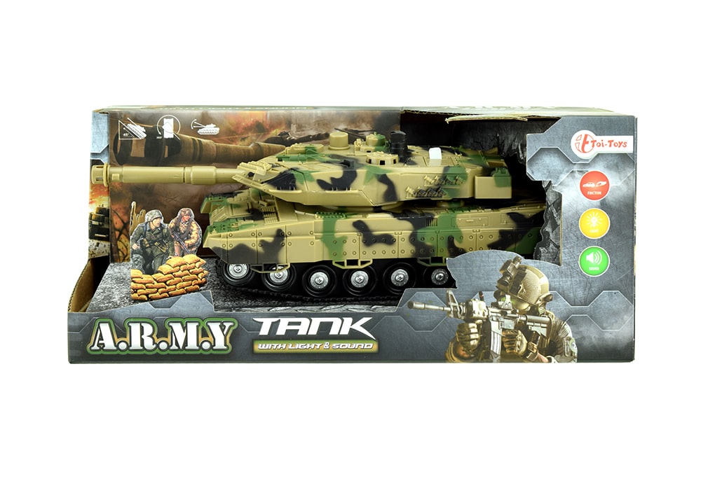 Toi-Toys Army tank model Leopard 2 tank met licht en geluid 24cm