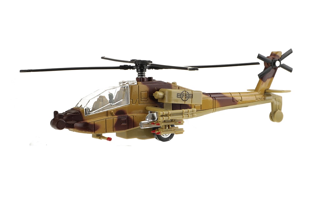 Toi-Toys Army militaire helikopter 21cm met licht en geluid in bruine camouflage 
