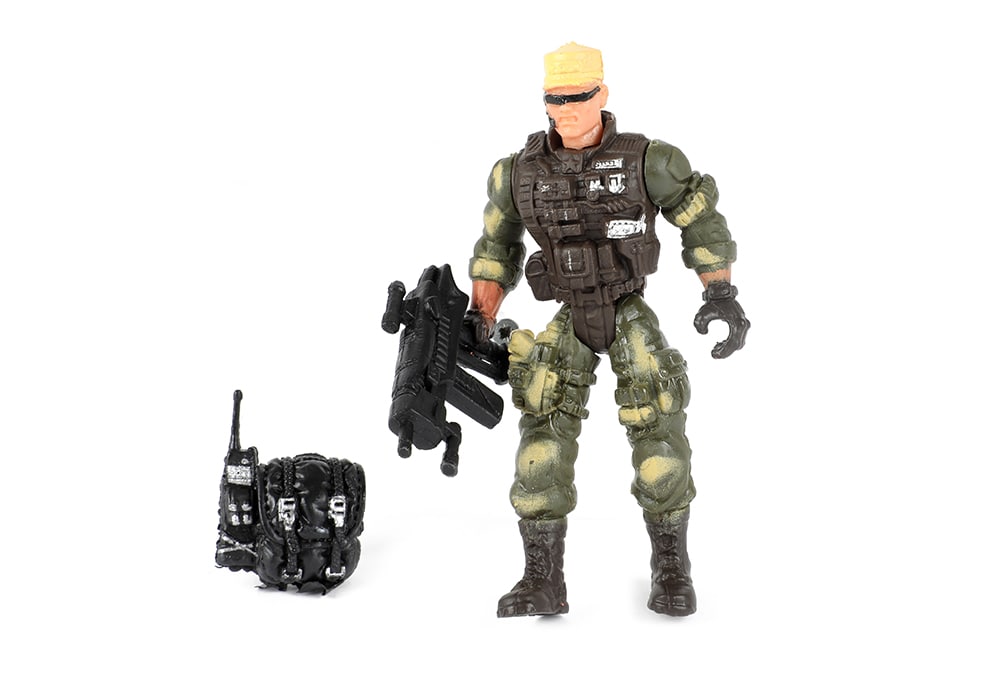 Toi-Toys Army Special Forces actiefiguur soldaat comspec close-combat met walkie-talkie