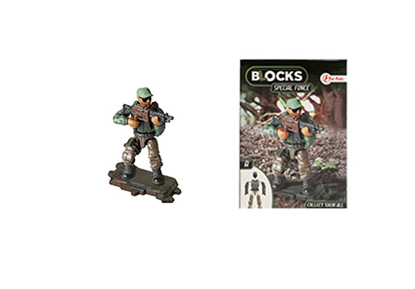 Toi-Toys BLOCKS Special Forces: bouwset-A militair speelfiguur 7cm